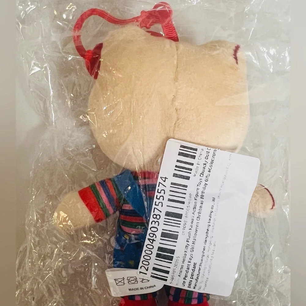 HELLO KITTY x CHUCKY Child’s Play Plush 6” Key Chain Bag Charm 🎃 NEW